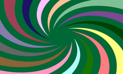 Abstract background of sunburst groovy Wavy spiral line design.Vector pattern ready to use for cloth, textile, wrap and other. groovy 70s colorful background with twisted sunburst. vector illustration