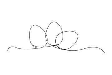 Obraz premium Eggs line art. Vector illustration. EPS 10.