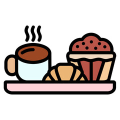 Breakfast  Icon Element For Design