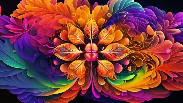 An artistic depiction of an embryos brain, with vibrant colors and abstract shapes symbolizing the blossoming potential of the mind in its formative stages.