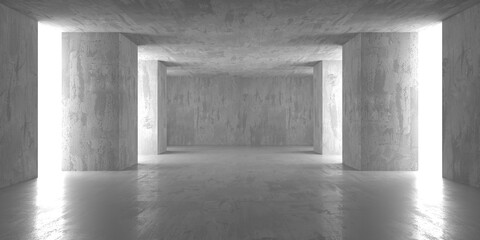 Abstract architecture interior background. Modern concrete room