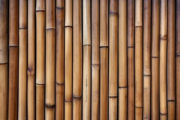 Gardinen Brown bamboo plank fence texture as background © The Big L