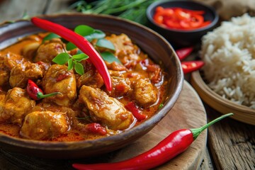Spicy chicken curry with an Asian twist
