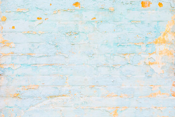 Vintage Blue Textured Wall With Peeling Paint Indicating Age and Weathering