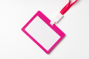 Blank bagde mockup isolated on white background