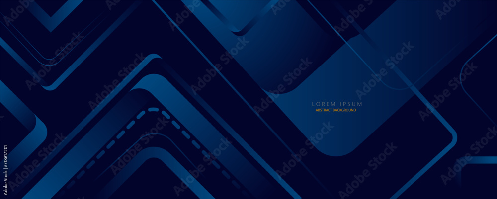 Poster abstract dark blue banner design background with diagonal geometric overlay layer. modern square sha