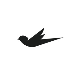 Flying bird logo bird and wing icon wildlife, expediton and transportation business symbol
