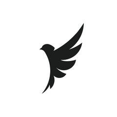 Obraz premium Flying bird logo bird and wing icon wildlife, expediton and transportation business symbol