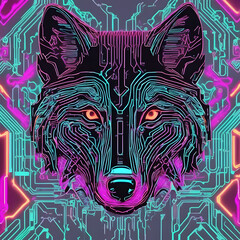 Wolf head vector illustration 