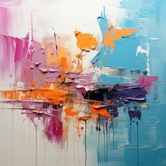 an abstract painting illustrating deep brush strokes using dark and light colors