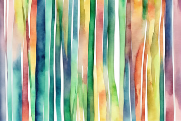 Background of colorful watercolor brush lines