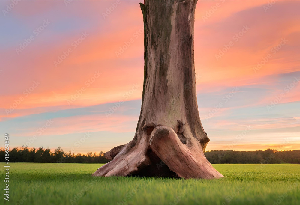 Poster tree on the field