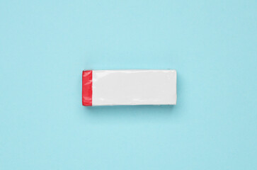 Chewing gum packaging on a blue background