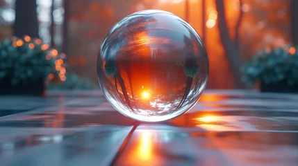 Fotobehang Perfect glass sphere © JAX