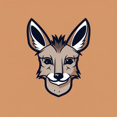 Fototapeta premium Whiskered_Wallaroo_Wallaroo_with_a_twirly_mu