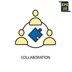 collaboration icons  symbol vector elements for infographic web