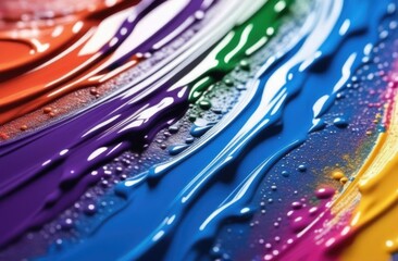 Abstract colored background with liquid paints