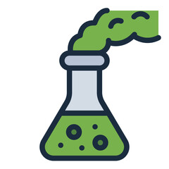 Acid in flask icon