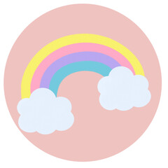 rainbow in clouds