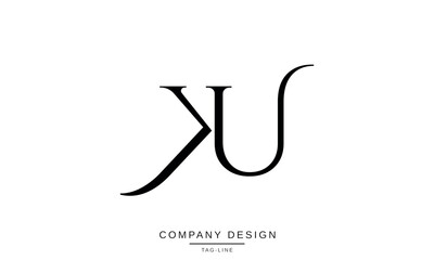 KU, UK, Abstract Letters Logo Monogram