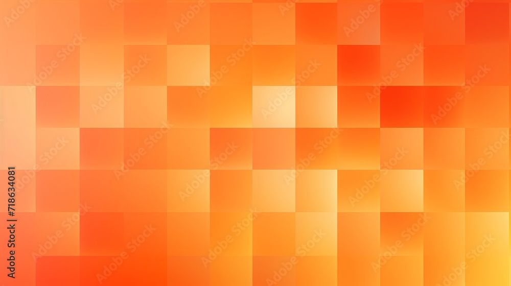 Poster vibrant summer orange gradient with square pattern background - abstract design for creative project