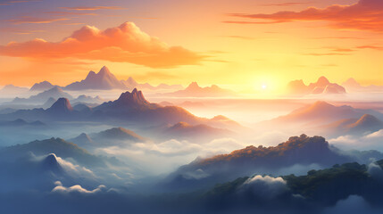 Sunset in the mountains wallpapers and images,,
Beautiful aerial view above clouds at sunset. sunset above the clouds.