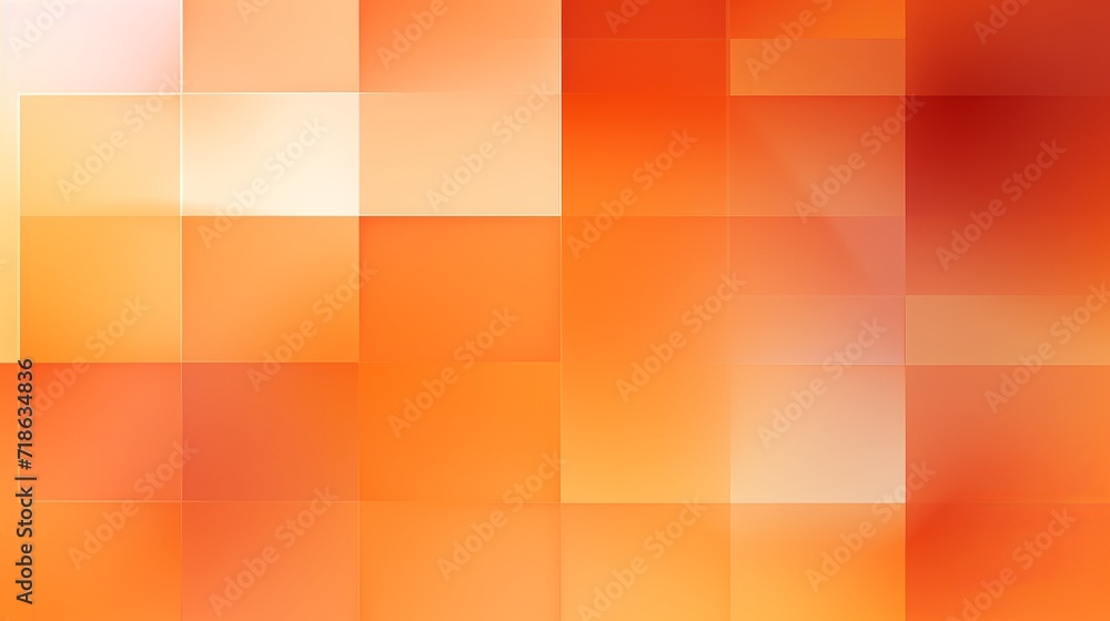 Poster vibrant summer orange gradient with square pattern background - abstract design for creative project