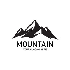 Mountain logo template design minimalist
