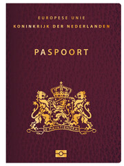 cover of Nederland passport, vector illustration - 718637877