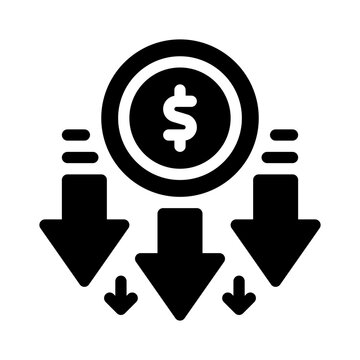 decrease glyph icon