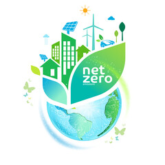 Net zero and carbon neutral concept.