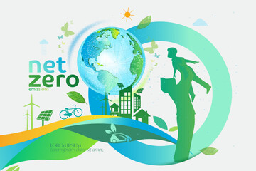 Net zero and carbon neutral concept.