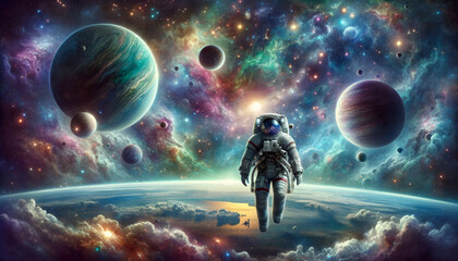 Astronaut's Cosmic Voyage