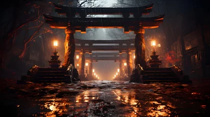 Fototapeten a gateway with an Asian fantasy concept © Hamsyfr