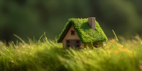 miniature house with a natural concept