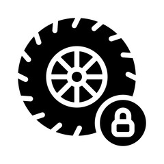 tyre glyph icon © HacaStudio