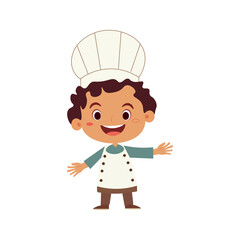 children cook vector illustration. Little chef vector illustration design