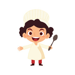 children cook vector illustration. Little chef vector illustration design