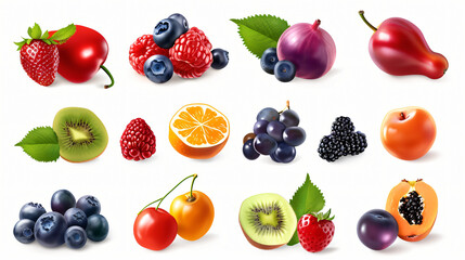 Different fruits and berries