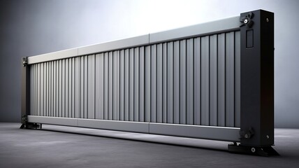 Wide automatic sliding gate with remote control.