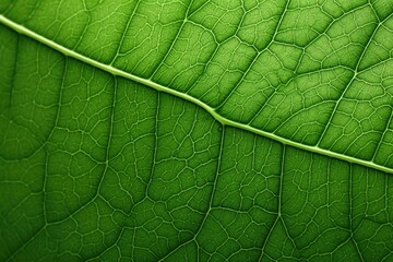 Obraz premium Macro of green leaves Generated by AI