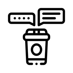 coffee break line icon