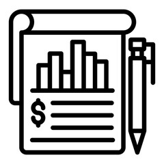 Financial Statements Icon Element For Design