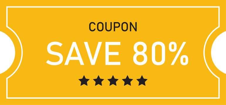 Coupon code vector design. Coupon code template design.