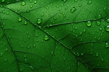 Fototapeta premium Macro of green leaves Generated by AI