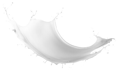 Splash of milk isolated