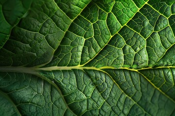 Obraz premium Macro of green leaves Generated by AI