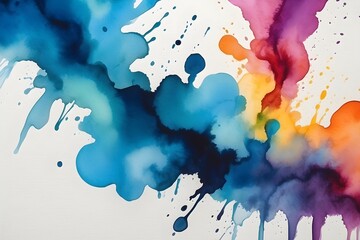 Fototapeta premium Abstract Captivating Watercolor Stains background