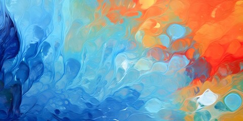 Fototapeta na wymiar Abstract Art of Colorful Liquid Blending
