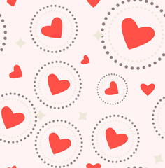 Valentines day Heart Graphic Seamless Repeat Print Vector Design